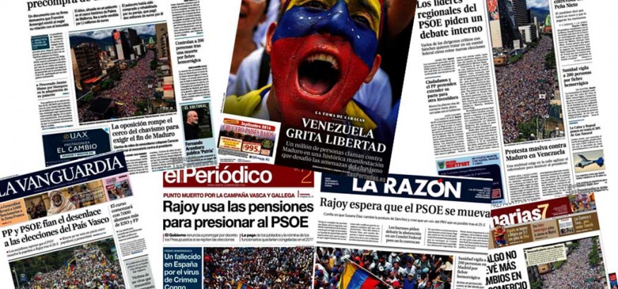 Toma de Caracas en la prensa española