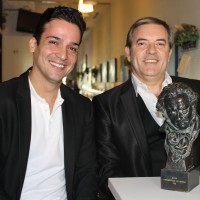 Ramón Margareto, Doriam Sojo y el Goya con Venezuelan Press