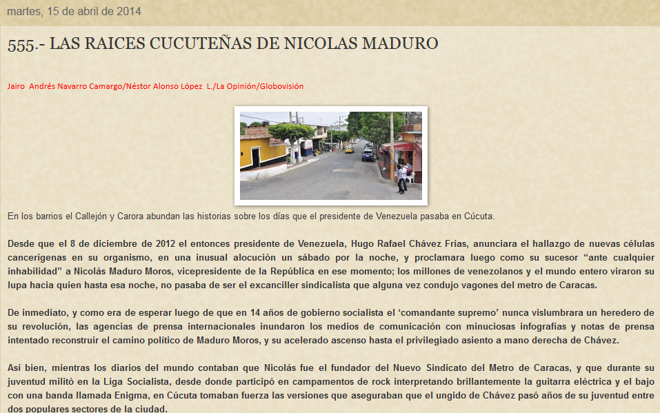 Crónicas de Cúcuta