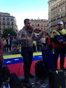 Venezolanos se manifiestan en Madrid